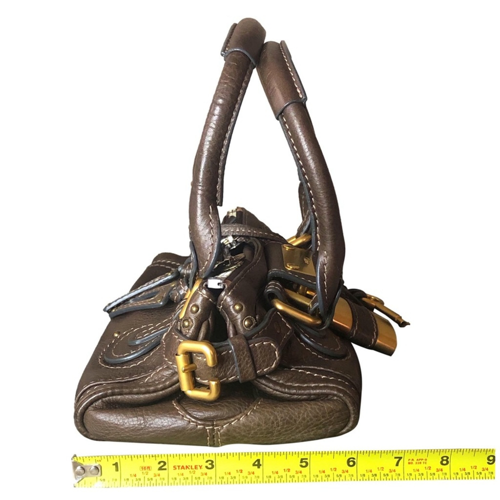 SOLD CHLOE Paddington Brown Leather Mini Bag with Lock Key Dust Bag COA MINT - Picture 10 of 17
